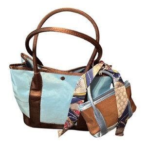 Stylish Brown and Blue Women's Tote Bag